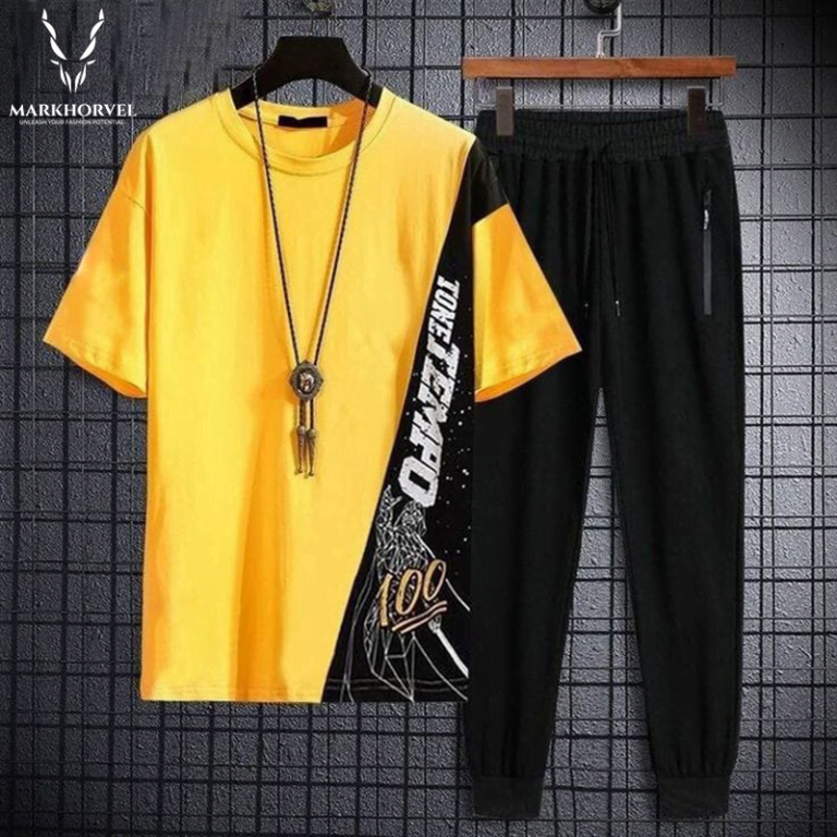 Buy Black & Yellow Printed Track Suit in Pakistan